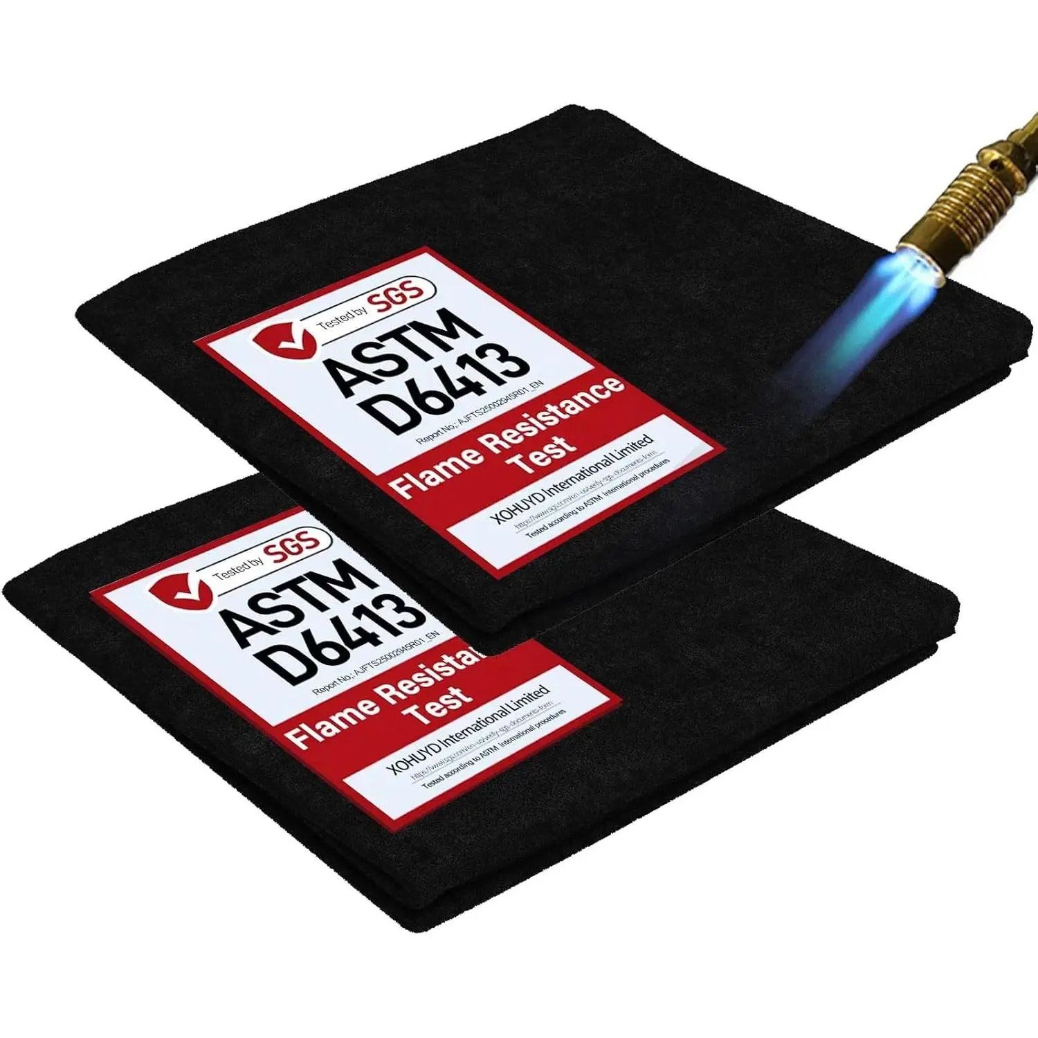 2-Pack 11x14 Inch Fireproof Welding Blanket - 5mm Thick Fire Resistant Carbon Felt Flame Retardant Pad, Heat Shield Mat for Soldering, Firepit