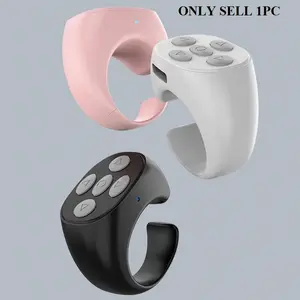 Wireless BT-compatible Remote Control Selfie Portable Wearable Automatic Page Turner Type-c Charging Ring Remote Control for Mobile Phone