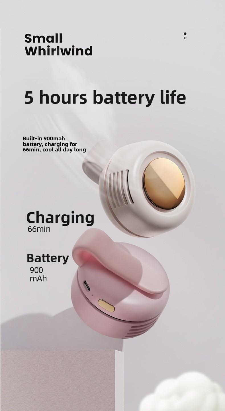 3-in-1 Rechargeable Neck Fan, Wearable Waist Fan, Handheld Fans, Suspended Collar Cooler & Phone Cooling Fan Blows Cold Air, Bladeless Silent Turbo Mini Fan Clip with 66min Fast Charge, Portable Travel Essential & Outdoor Accessory