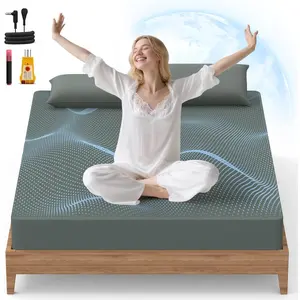 RelaxRite Grounding Sheets  Size, 95%  + 5% Pure  Fiber, Fitted Bed Sheet with Deep Pocket Up to 15'', Earthing Mattress Pad with Grounding Cord