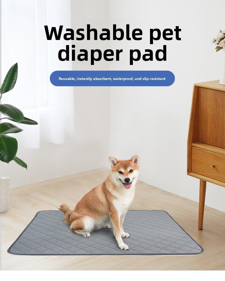 Washable Waterproof Pet Pee Pad, Extra Thick Highly Absorbent Reusable Dog Training Pad, Non-Slip Mat for Small Dogs & Cat Litter Box