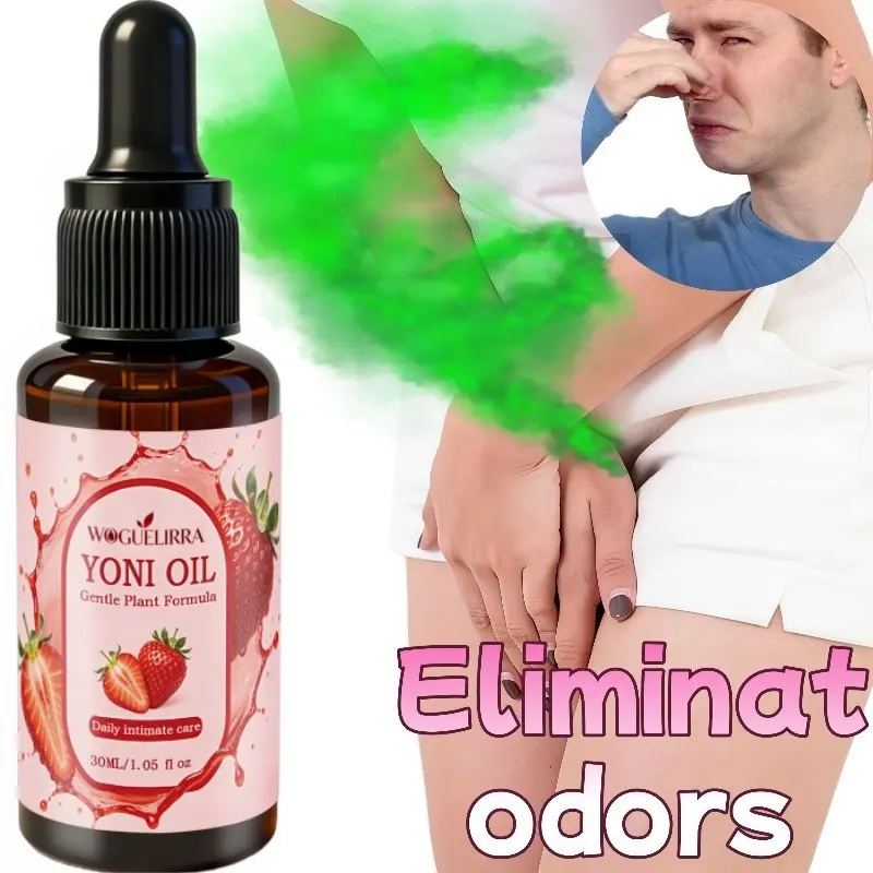 Women's Private Deodorant Moisturizing Oil, Body Deodorizer, Body Odor Remover, Strawberry Scented, Plant-Based, Long-Lasting Freshness, Gentle Care for Underarms & Intimate Areas, Natural Body Deodorant