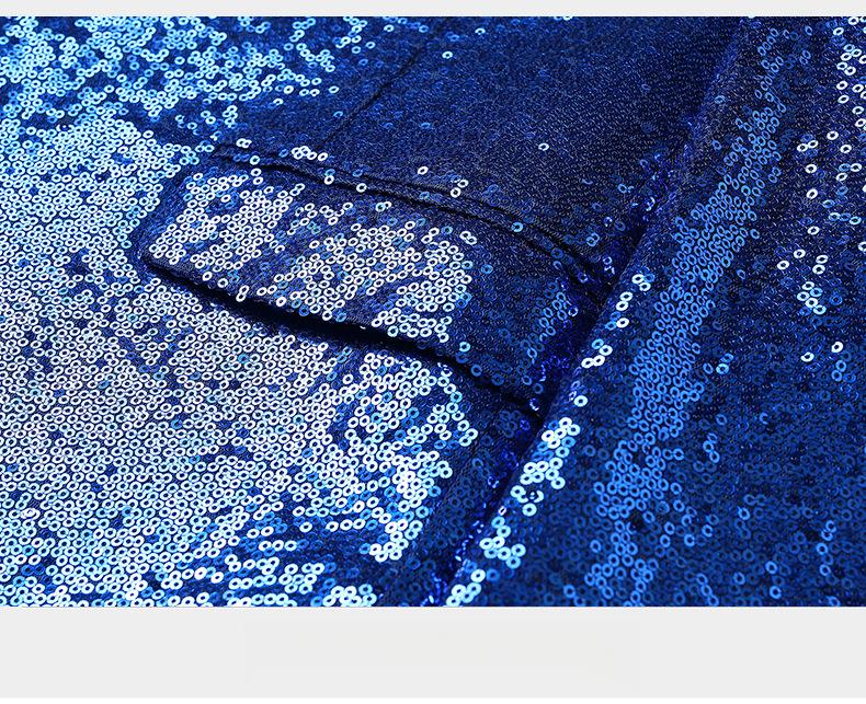 Gold Sequin Stage Performance Suit Jacket Men's Korean Style Blazer For Nightclub, Wedding Host, Emcee, Photoshoot Gold Sequin Stage Performance Suit Jacket Men's Korean Style Blazer For Nightclub, Wedding Host, Emcee, Photoshoot