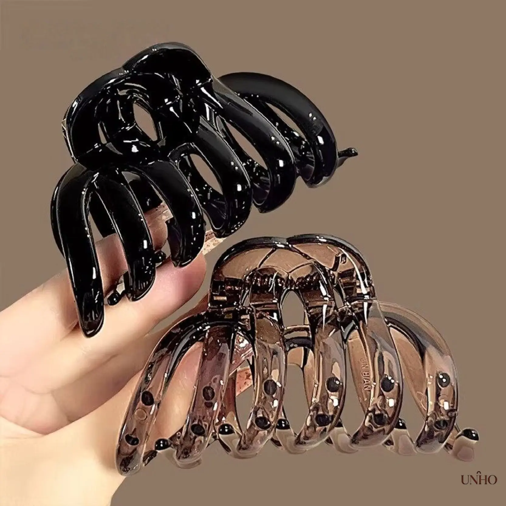 2026 New Large‑Size Pumpkin‑Shaped Acetate Claw‑Clip For Women, High‑End Hair‑Accessory, Firm Grip For Thick‑Hair Updo Hairstyles