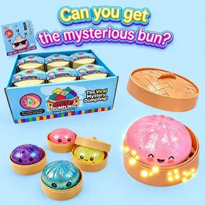 Glitter Dumpling Mystery Blind Box Pack, Aesthetic Baozi Slow Rising Squishy Fidget Toy, Premium Rare Surprise Collectible Box, Workspace Calming Squeeze Ornament Holiday Novelty Present