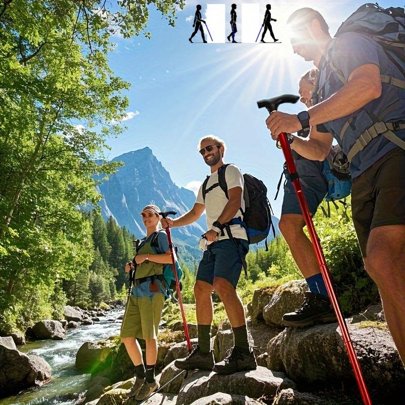 5-level Adjustable Height Folding Cane, Foldable Aluminum Alloy Walking Stick With Adjustable Height- Lightweight And Durable For Hiking And Travel