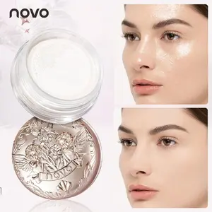 1pc Angel Embossed Setting Powder, Powerful Oil Control, Long-Lasting Makeup, Waterproof & Sweatproof, Fine Powder Texture, Lightweight & Smooth, Creates Soft-Focus Matte Finish, Portable Setting Loose Powder, Ideal For Gifting
