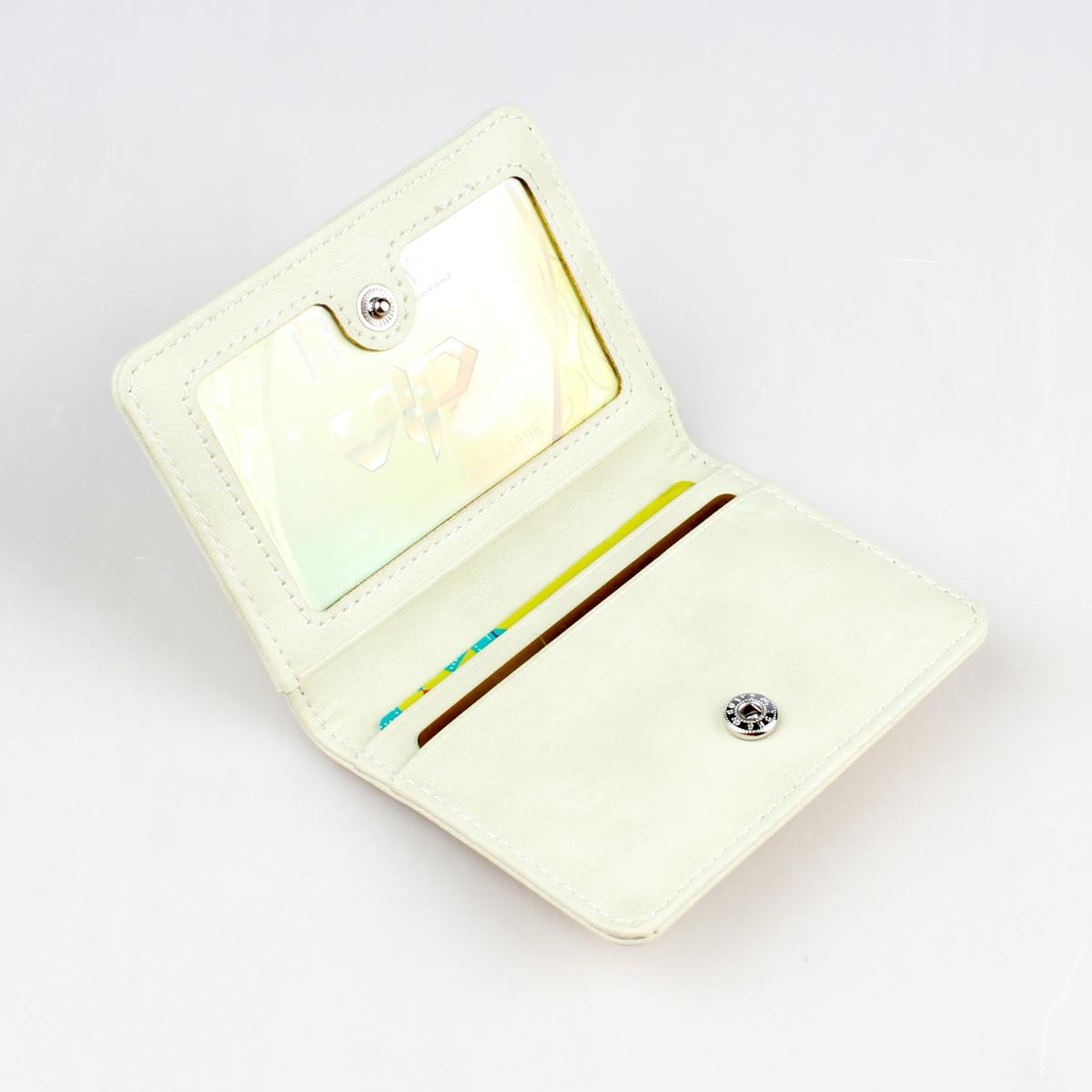 High quality fashionable large metal badge women's card bag, designer personalized ID card holder