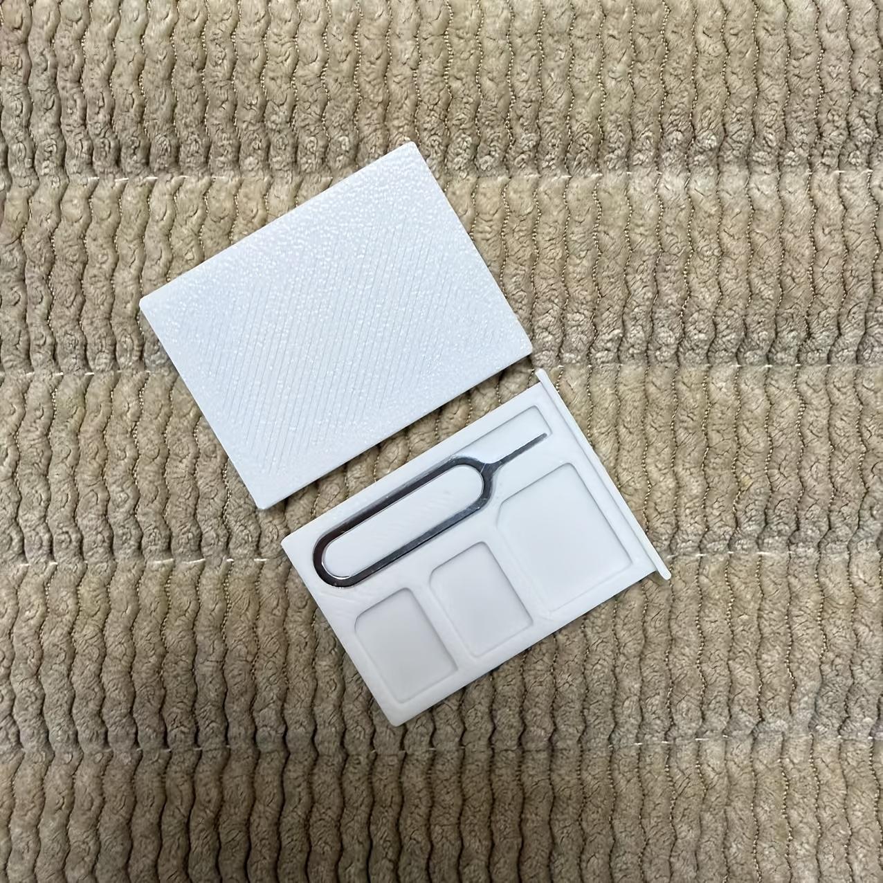 1PC SIM Card Storage Case, Portable SIM Card Case, Includes SIM Eject Pin, Mini Portable Compact Design, Shock- and Dust-Resistant, Secure Storage for SIM and TF Memory Cards, Mobile Phone and Digital Accessories