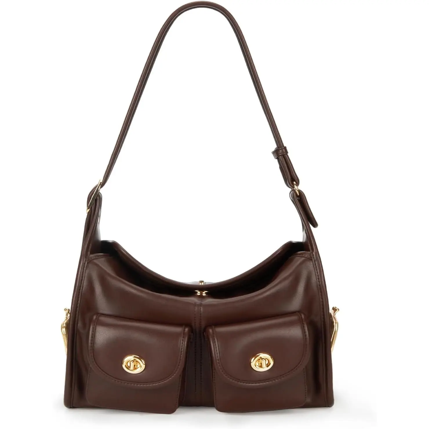 Turn Lock  Bag for Women Multi-Pocket  Hobo Handbags Large  Lock Tote Crossbody Bags for Work