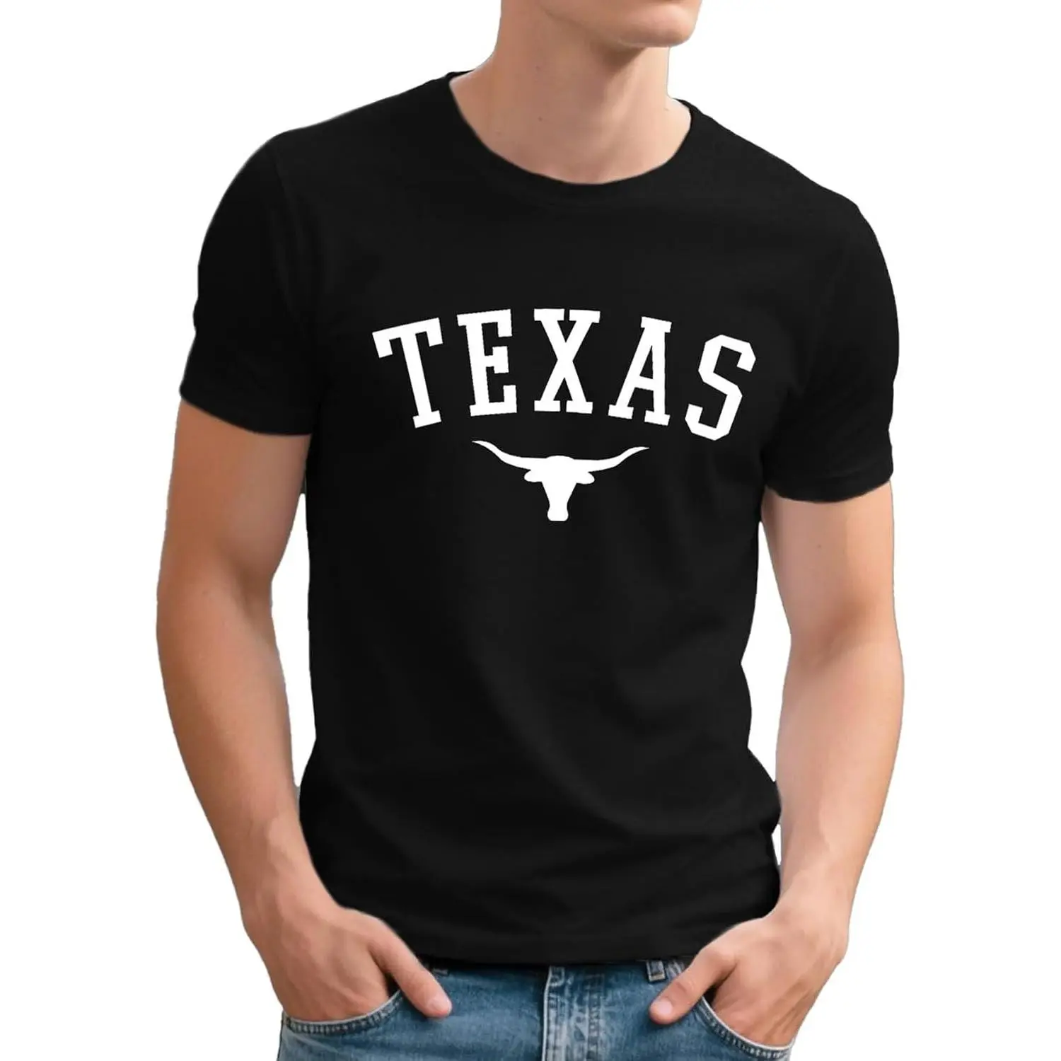 Texas Shirt for Men Texas State Pride Graphic T-Shirt Casual Texans Longhorn Tee Tops