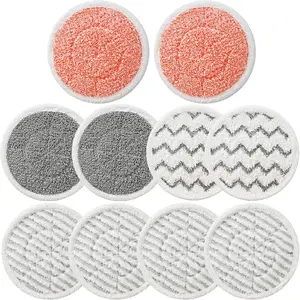 10 Pack Upgraded Replacement Steam Mop Pads for Shark S8201 S7001 S8001 S7201 S7000AMZ S7000 S7005 S7020 S7001C Steam Mop,Steam & Scrub All-in-One Scrubbing and Sanitizing,Dirt Grip Scrub Washable Pad