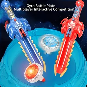 Gyroscope Set with Launcher - High-Performance Plastic Game Gyroscope, Detachable Gyroscope Suitable for Teenagers - Durable Battle Spinning Toy, Perfect Birthday And Festival Gift for Boys And Girls