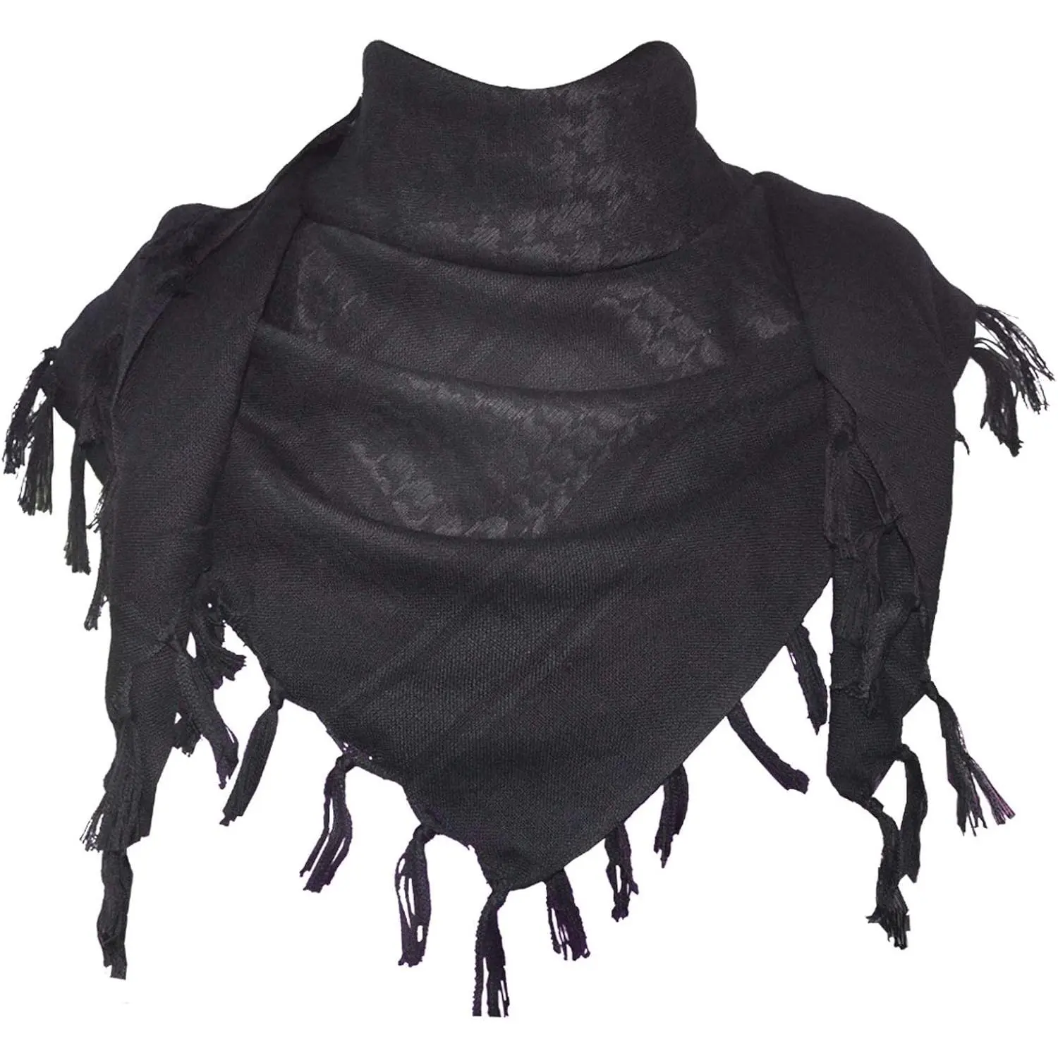 Cotton Shemagh Keffiyeh Tactical Desert Scarf Neck Head Wrap with Tassel for Men Women(Gift)