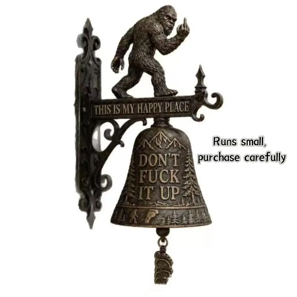 New Arrival Bigfoot Wall Bell, Funny Resin Craft Decoration, Hanging Ornament, Unique Wall Art Piece, Perfect for Home Decor, Home Decorative Ornament, Hanging Room Decor