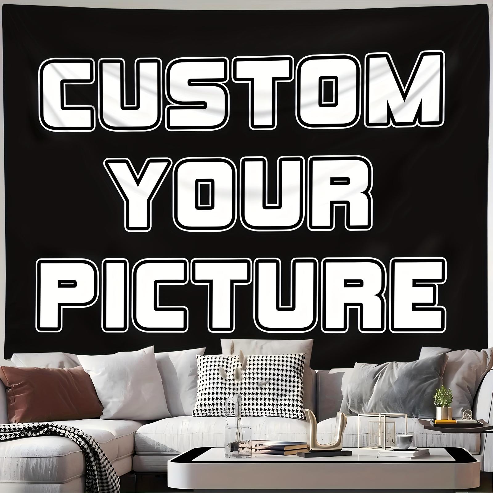 1pc Custom Tapestry Upload Images Personalized Backdrop - Large 23.6x35.4 Inch Wall Hanging for Bedroom, Living Room, Dorm Decor - Multiple Sizes, Durable Fabric, No Electricity Needed, Perfect Gift, Dorm Room Accessory |   Modern Tapestry |   Indoor Text
