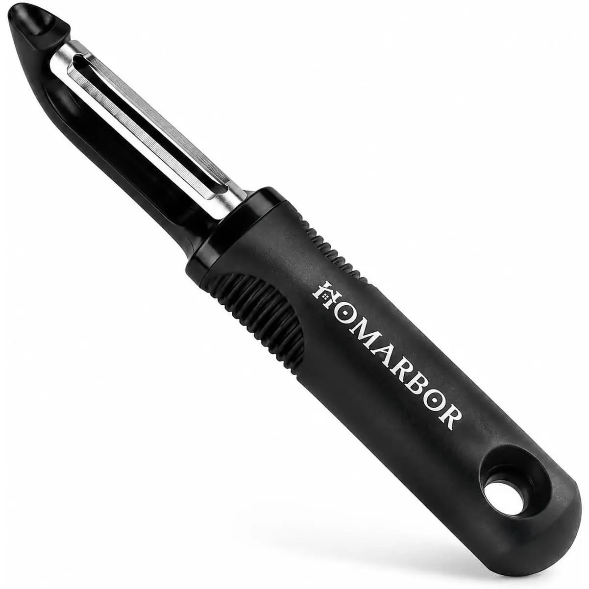 Black Premium Vegetable Peeler | Ultra-Sharp Swivel Stainless Steel Blade | Ergonomic Soft Grip Handle | Mango Peeler | Dishwasher Safe | Skin Peeler for Veggies & Fruits | Potato Peeler & Eye Remover