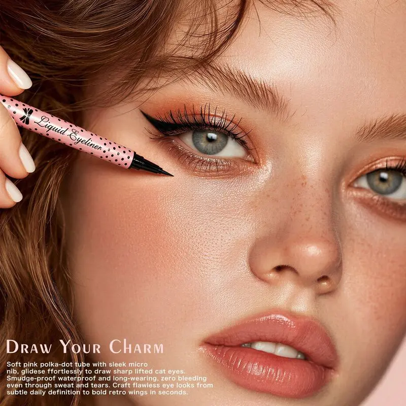 Hellokiss Dot Eye Liner Pen Waterproof, Sweat-Resistant, Long Lasting, and Non-Bleeding Eye Liner Pen