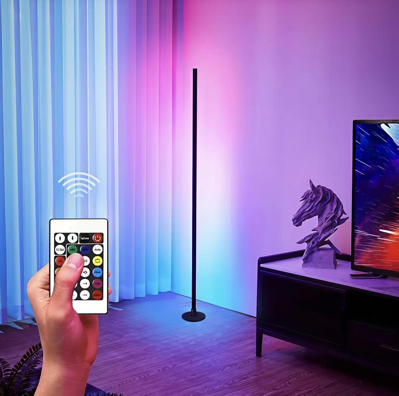 RGB LED Floor Lamp with Remote and App Control, USB Powered Smart Standing Lamp, Color Changing Ambient Lighting for Living Room, Bedroom, Modern Home Decor year new