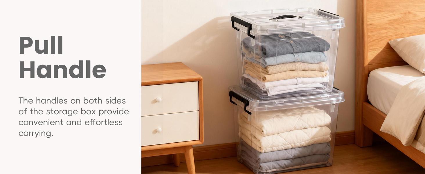 4/6-Pack 10/25 Qt Clear Storage Bins with Lids – Stackable Plastic Organizer for Home, Office & Garage – Heavy-Duty BPA-Free See-Through Containers with Secure Latches & Handles