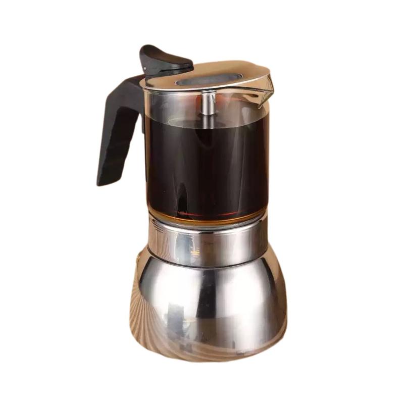 Coffee Pot, Clear Modern Coffee Pot, Glass High Temperature Resistant, Home Multifunctional Portable Hand Brewing, for Home Office Dormitory Use