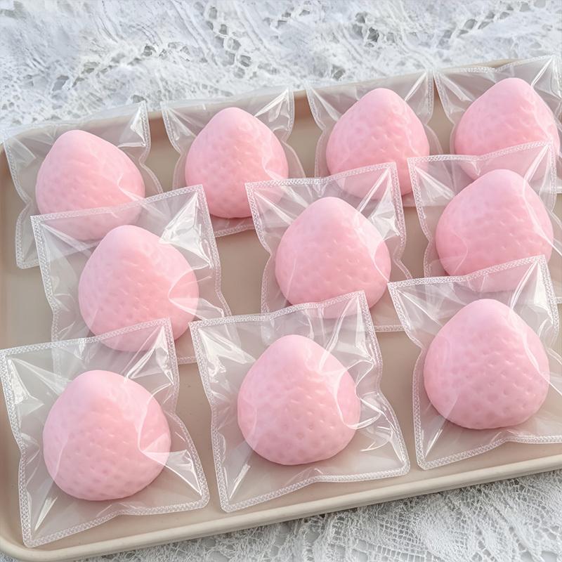Kawaii Strawberry Squishy Toy, Soft Slow Rising Stress Relief Fidget Toy, Cute Realistic Fruit Squeeze Sensory Toy for Kids & Adults, Party Favor, Birthday Gift