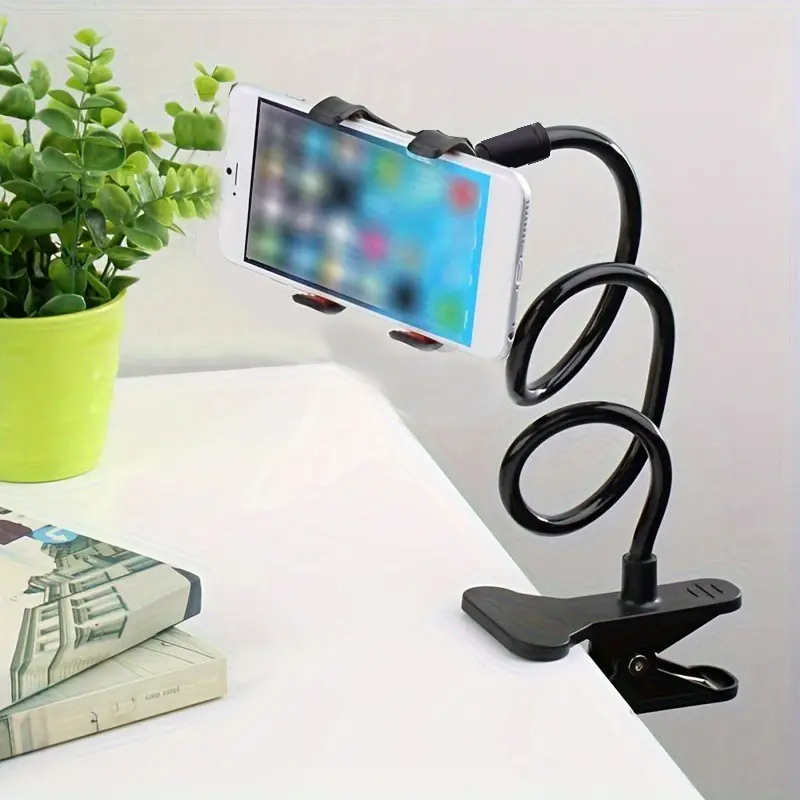Goose Neck Phone Stand, Bed Headphone Stand, Desktop Phone Mount, Gooseneck Phone Holder, Compatible with Apple 16, 17 Pro, Ideal for Home Office Use