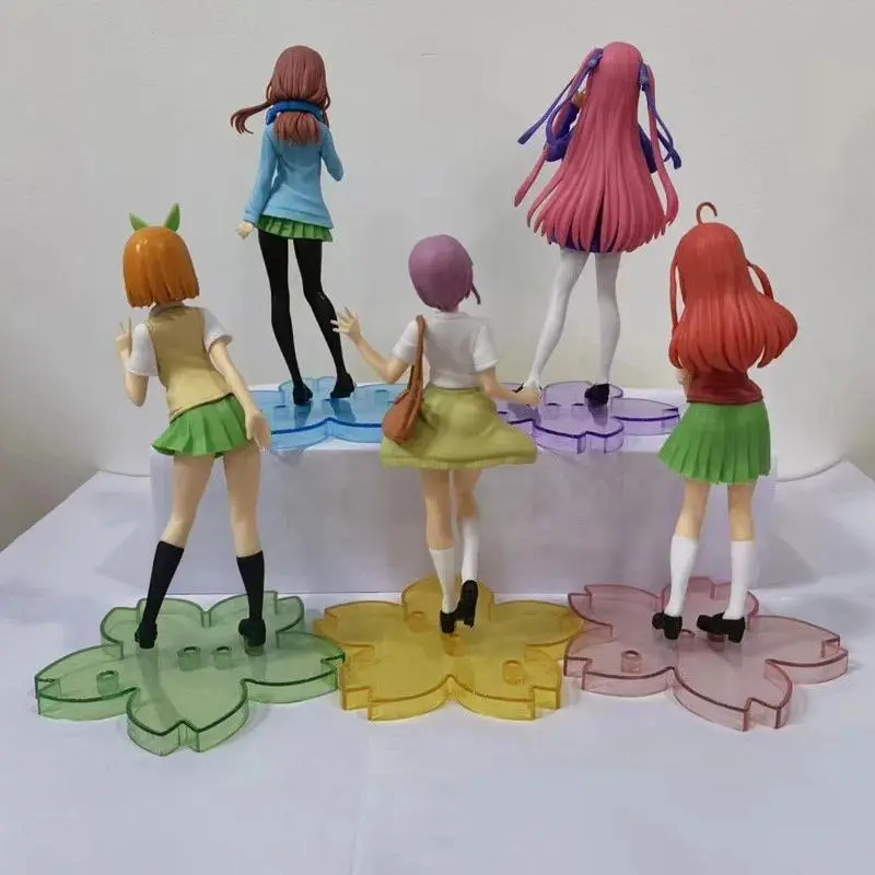Hot Anime The Quintessential Quintuplets Figure School Uniform Pleated Skirt Standing Nakano Miku Model Static Action Toys 18cm