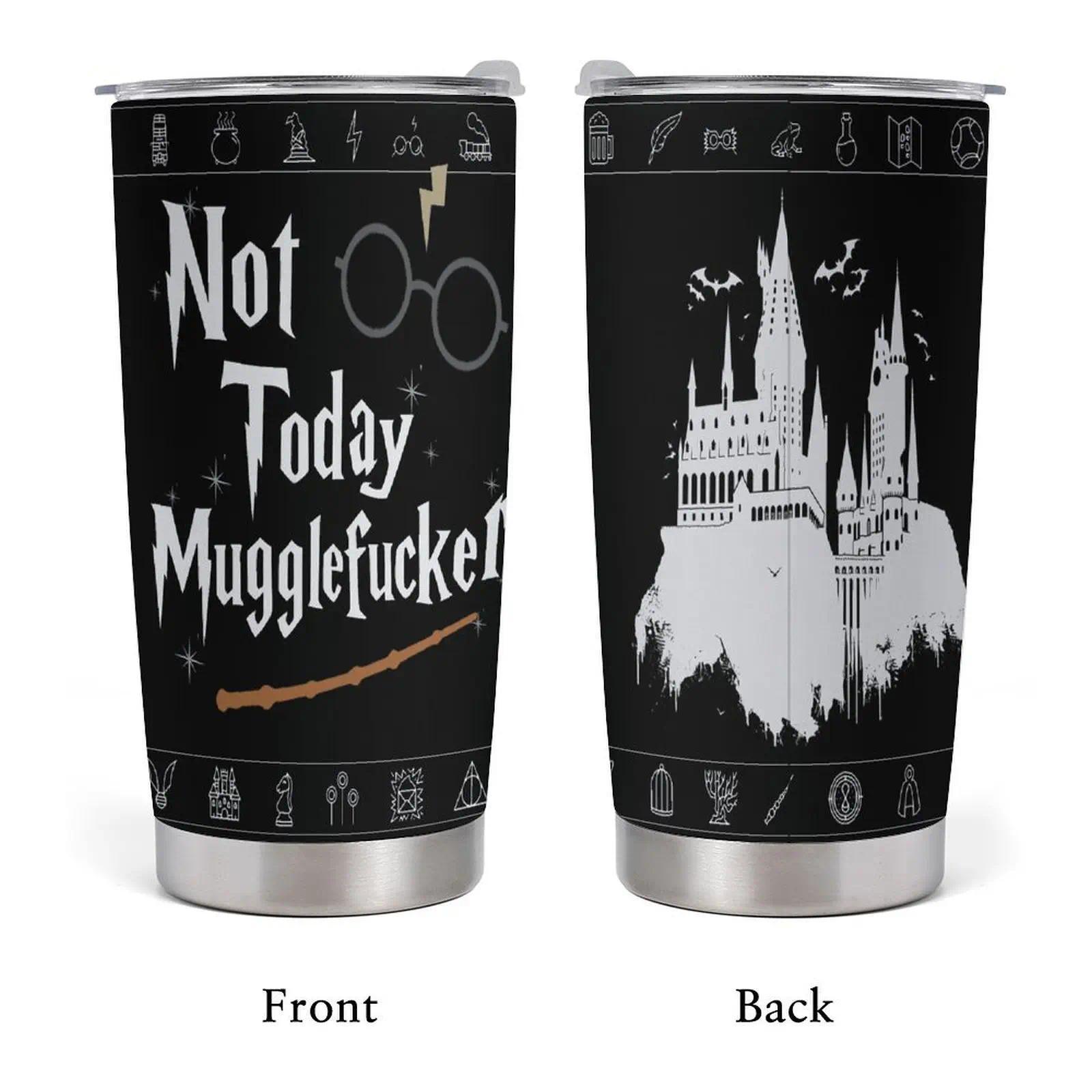 Wizard Gift For Wizarding Fans, Not Today 20oz Tumbler, Funny Winter Tumbler, Cute Christmas Birthday Present For Fans Gift All Star Drinkware, 30oz Stainless Steel Tumbler