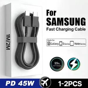 1-2 Pack 3ft/6.6ft 66w Dual Type-C Cellphone Fast Charging Cable, 5a PD USB C to USB C Data Cable for Galaxy S25/s24/s23, iPhone 17/16/15 Pro Max, Huawei, Oppo, Vivo