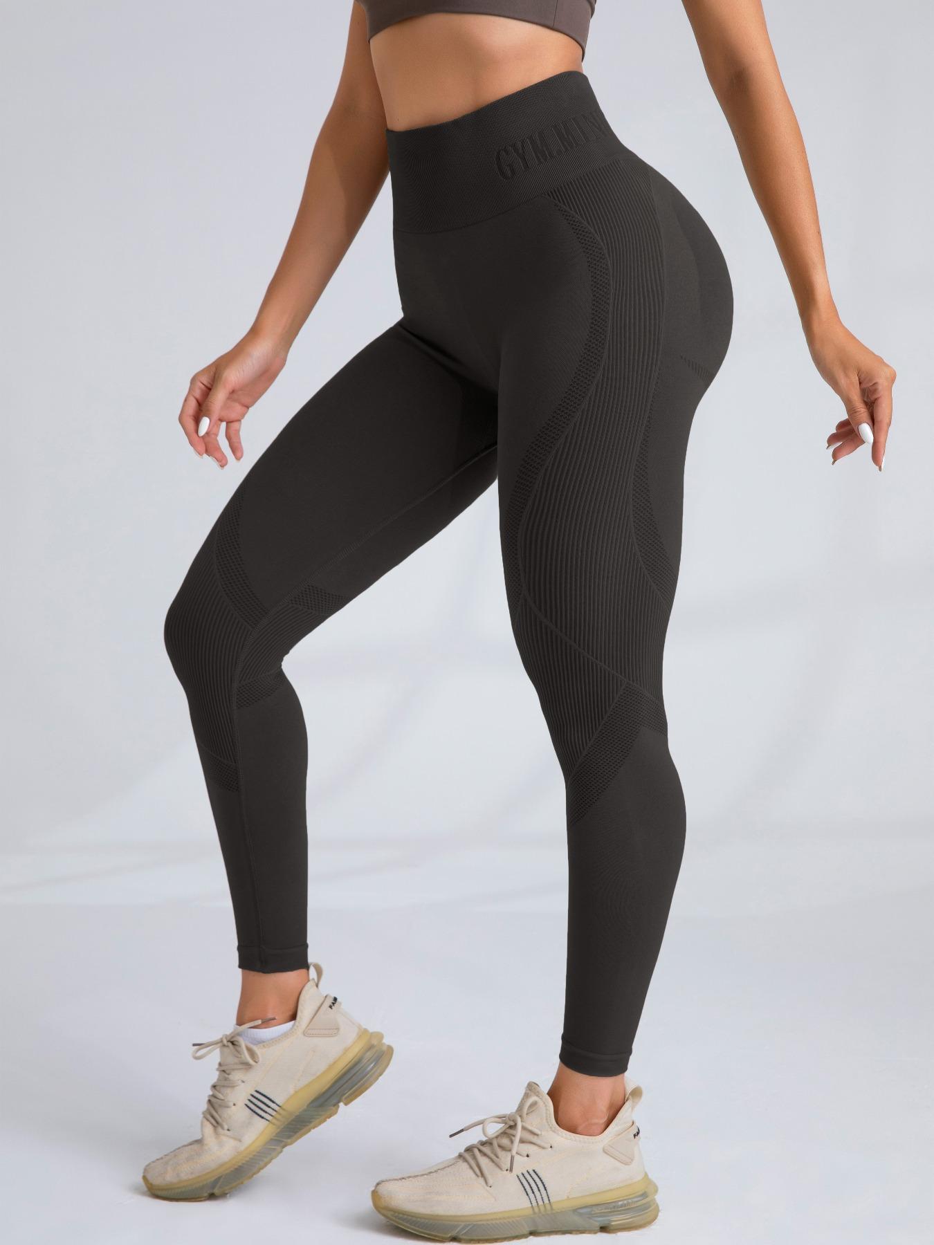 Women's Solid Sports High Stretch Leggings, Ladies Sportswear, Workout Gym Leggings, Fitness Yoga Pants for Women