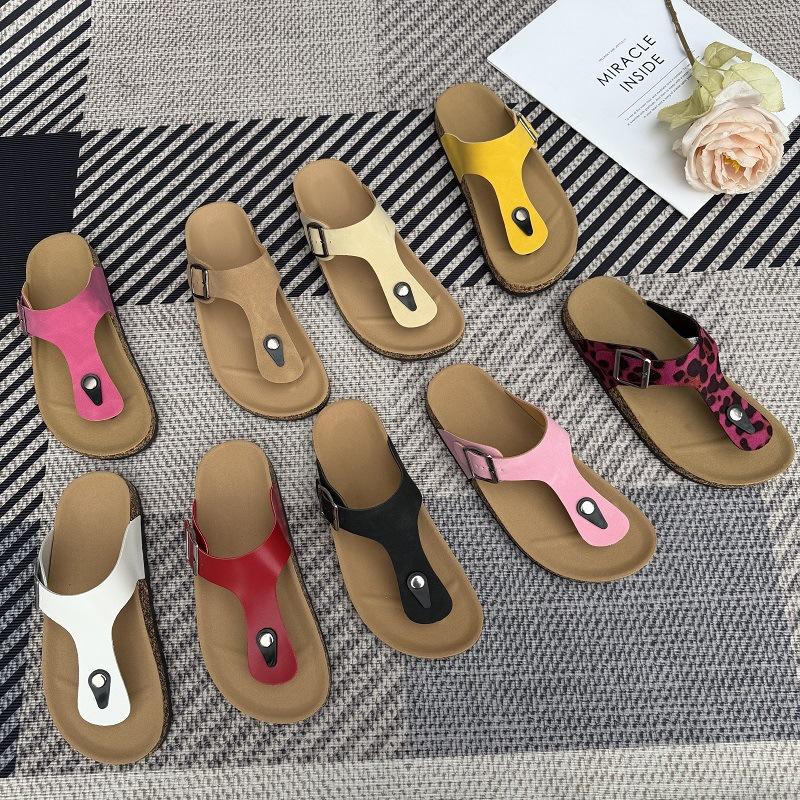 2026 Flip-flops Slippers Mezzanine Large Size Slippers Ladies Cork Slippers Beach Slippers