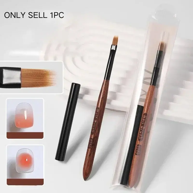Gradient Nail Art Brush Acrylic Nail Ombre Pen DlY UV Gel Brushes Painting DrawingFlowers Nails Brush Manicure Tools for Salon Nail Art Diy
