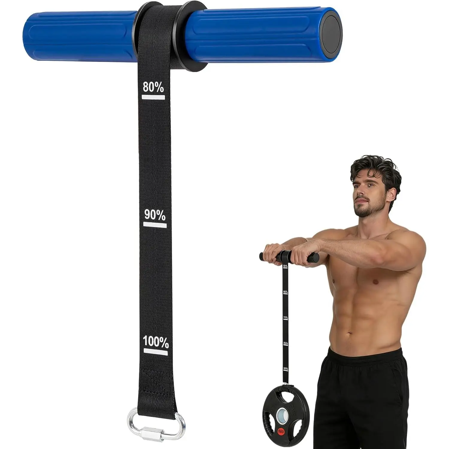 Forearm Strengthener & Wrist Roller,Forearm Exerciser with Thicker  Handle, Forearm Trainer with Heavy-Duty Nylon Strap, Ideal for  Building,Grip Strength and