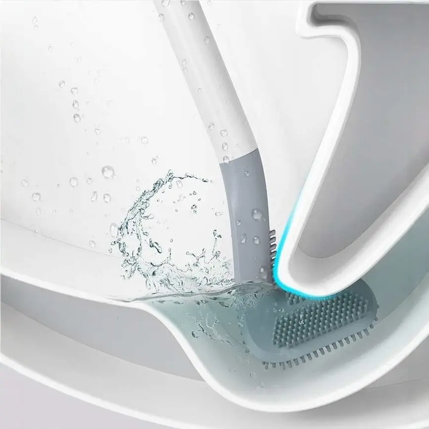 Durable Silicone Toilet Brush, Easy-to-Clean Bathroom Cleaning Brush for Daily Sanitary Cleaning