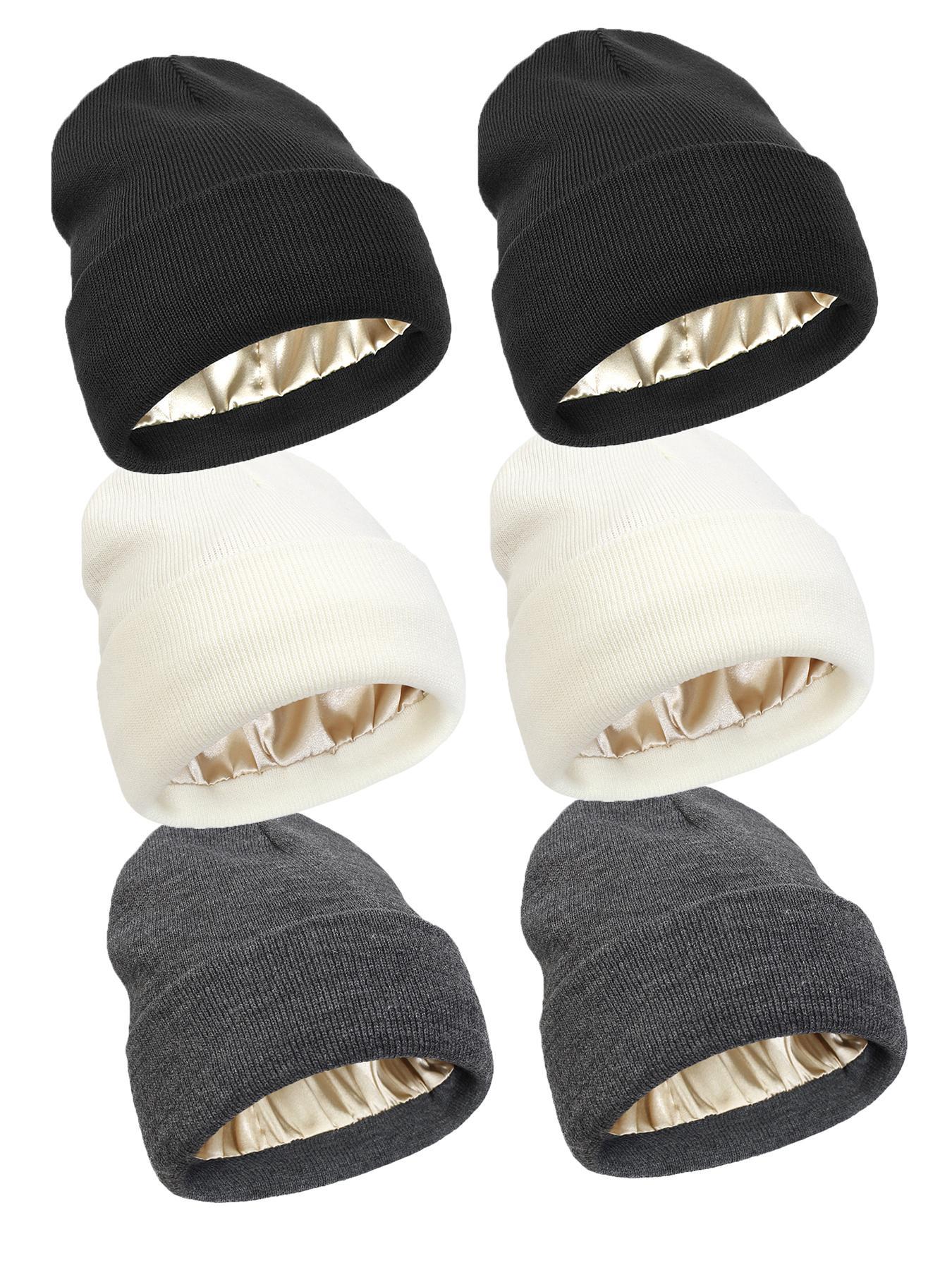 Solid Color Beanie Hats for Men, Boyfriend Gifts, Fall & Winter Outdoor Knitting Warm Hat for Men & Women, Fitted Hat, Daily Clothing Decor