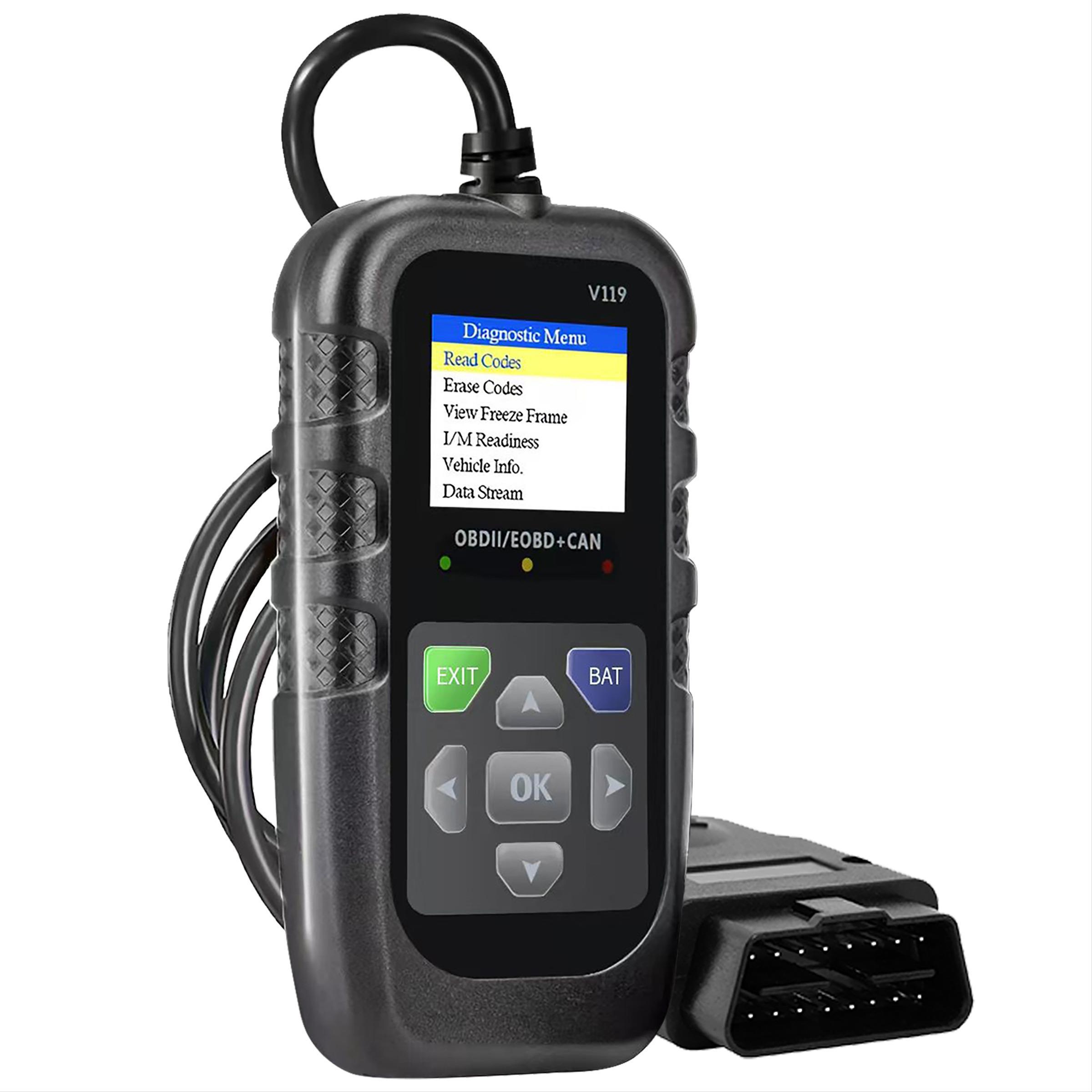 Car OBD2 Scanner Diagnostic Tool, Car Voltage Tester Engine Fault Code Scanner, EOBD+CAN Charging Tester Diagnostic Tool, Digital Automotive Tester for OBDII Protocol Cars