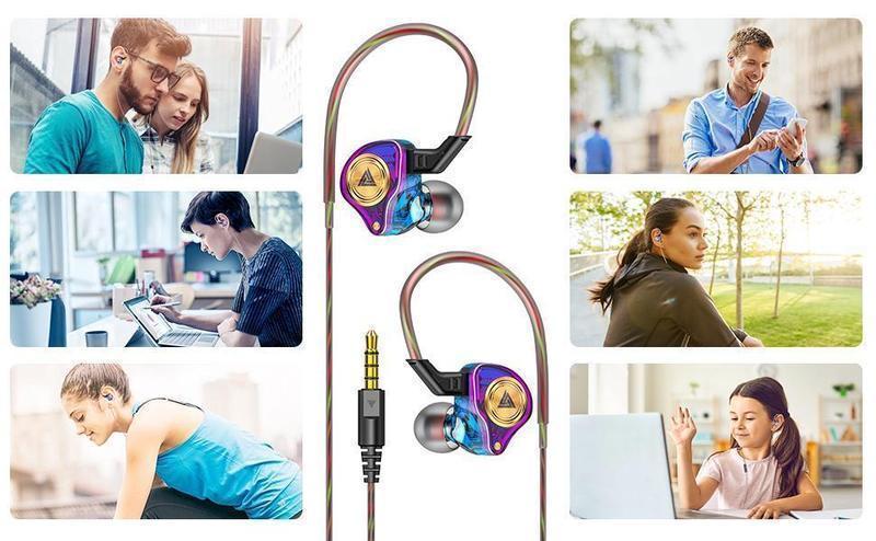 AK3 Wired Earphones with Microphone, In-Ear HiFi Stereo Crystal-Clear Sound, Studio-Quality Audio with Deep Bass & Sparkling Highs, Gaming Headset Headphones for Content Creators Music Gaming Enthusiasts tiktokshopcreatorpicks wired Durable Transparent