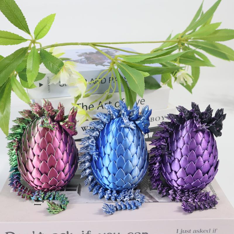 3D Dragon & Egg Set, Laser Series Home Decor Ornament, Decorative Sculptures, Party Gift, Atmosphere Gift for Various Occasions
