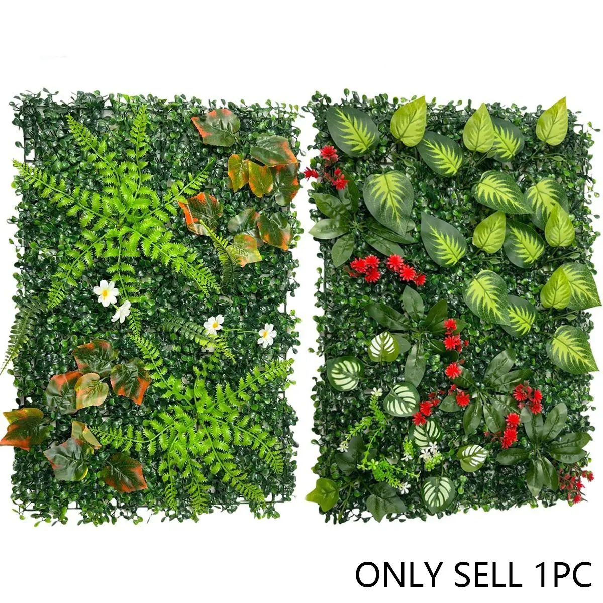 1pc Artificial Simulation Plant Wall Panel, UV-Resistant Grass Wall Background, Privacy Screen for Indoor/outdoor Gardens, Wedding Decor, Fake Plant Decoration, Artificial Plants, Decorative Fake Greenery, Artificial Faux Greenery