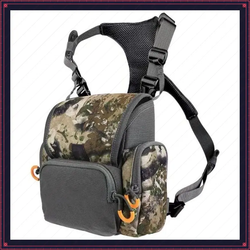 BinocularHarnessChestPack:BinoCasewithRangefinderPocketforHuntingBirdwatchingandHikingOutdoorAthleticBagfishingbackpackgymbag