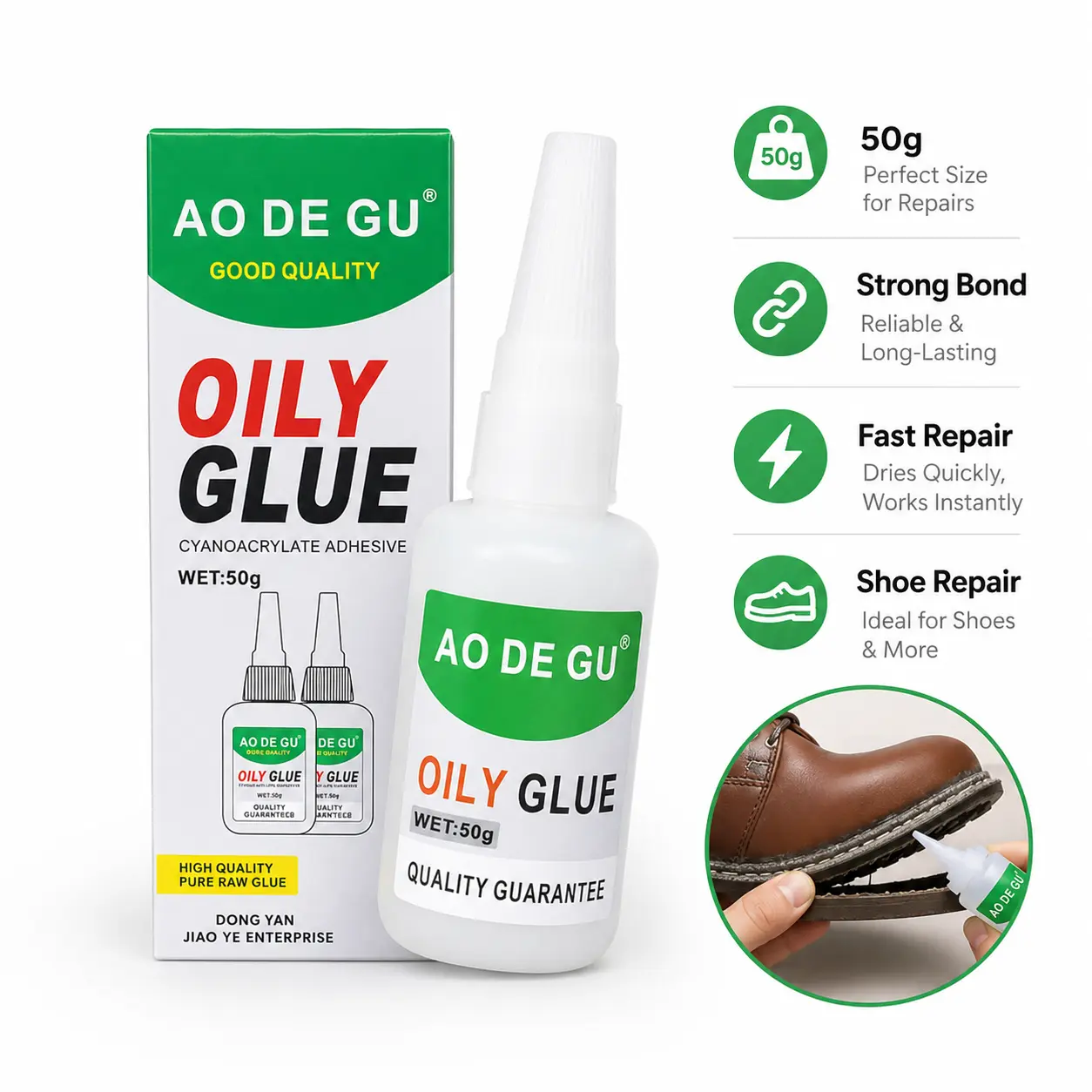 50g High-Strength Universal Liquid Super Glue - Fast-Drying Fast-Repair Welding Adhesive for Metals, Wood, Plastics, Rubber, Faux Leather, Large-Capacity Oily Glue with Anti-Clog Cap, Waterproof DIY Crafting Home Repair Tool (Toys & Hobbies Use)