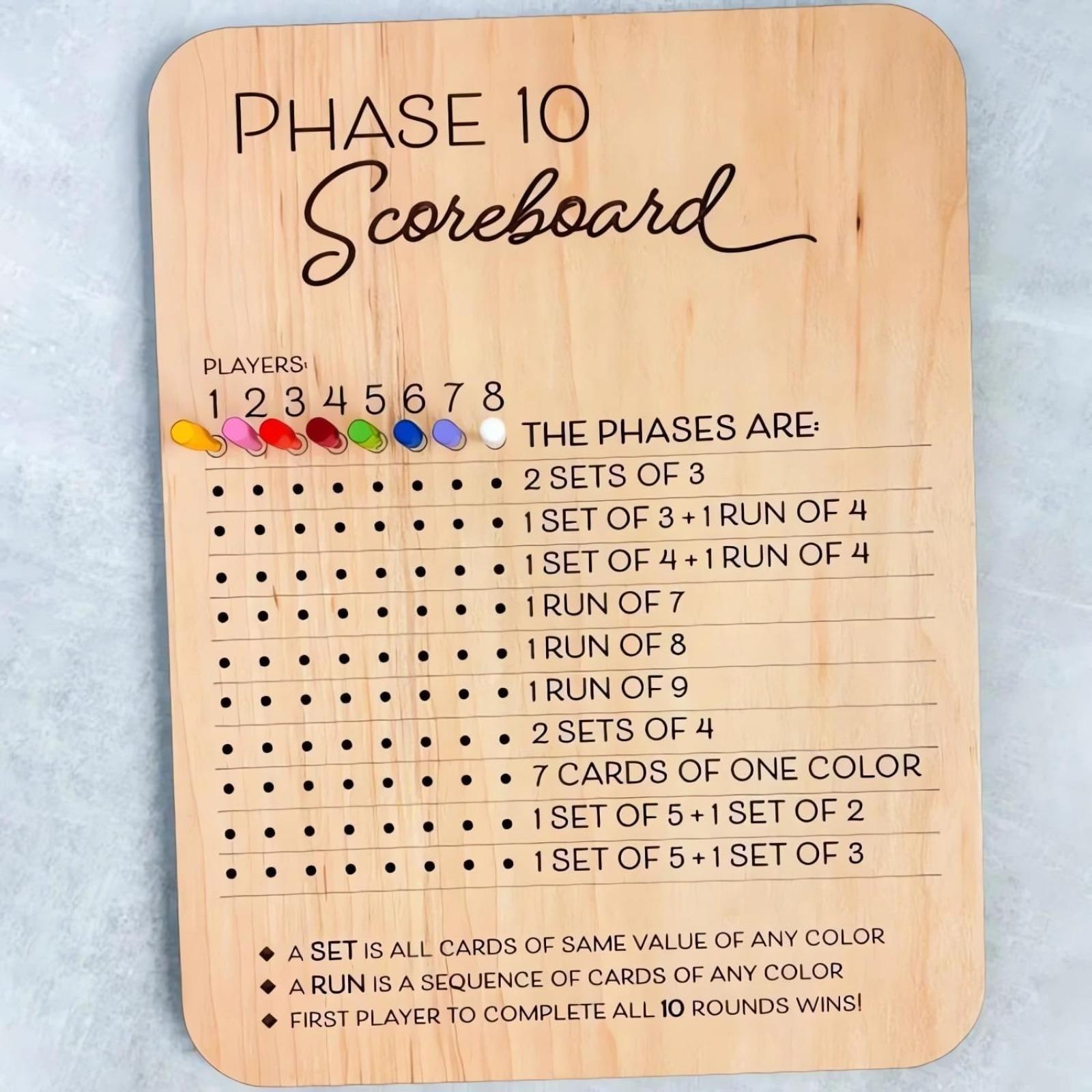 This wooden 10th-stage scoreboard, complete with colorful wooden pegs, is a fun tabletop board card game accessory. Perfect for parties and family game nights. Portable Chess Set with Storage drinking Educational Alphabet Board Game with Timer funny