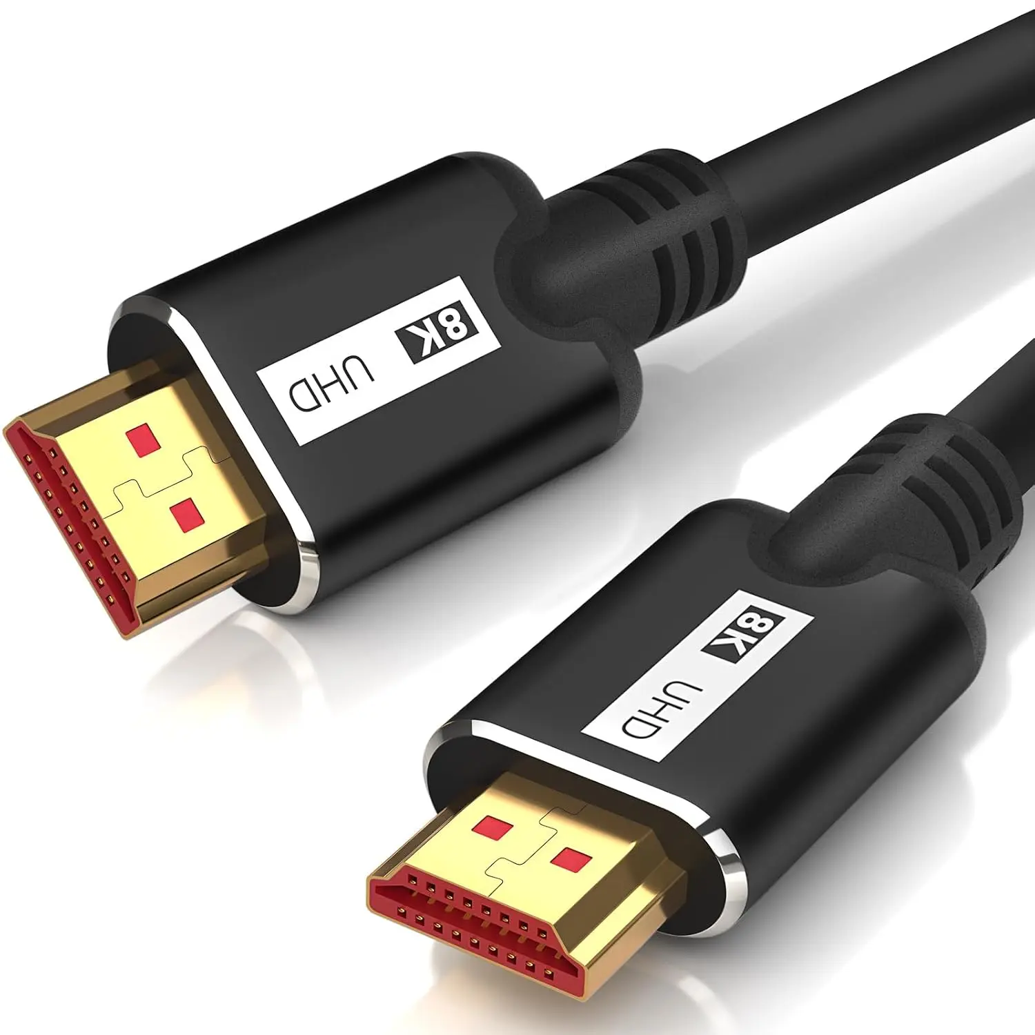 8K HDMI Cable 1.5FT/0.5m, High Speed 48Gbps HD Shielded Cord, Supports 8K@60Hz, 4K@120Hz in-Wall CL3 Rated HDMI 2.1 Cord, Compatible with Roku TV/Laptop/PC/HDTV and More,Protective,Splitter,Ultra,Portable,Mic
