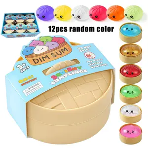 Cute Squishy Dumpling Toy, Slow Rising Squeeze Toy, Sensory Fidget Toys for Anxiety Relief, Perfect for Party Favors, Birthday Gifts & Desk Toys