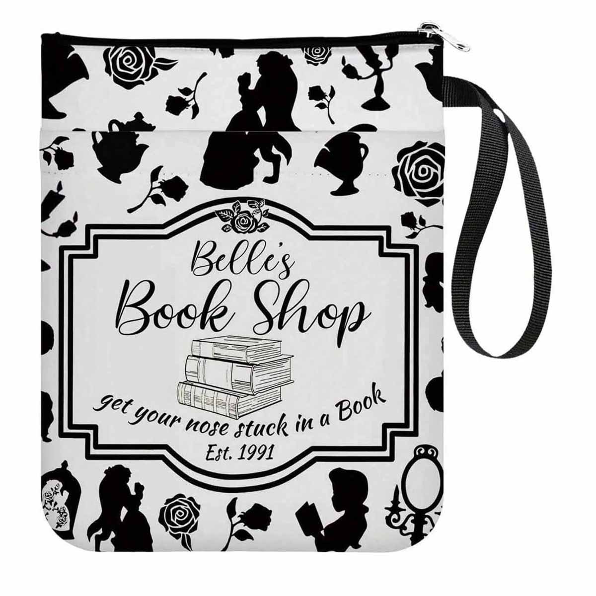 Fairy Tale Book Cover Pattern Book Bag, 1 Count Book Lovers Gift, Book Accessories, Book Cover for Paperback, Desk Organizer for Home Office School