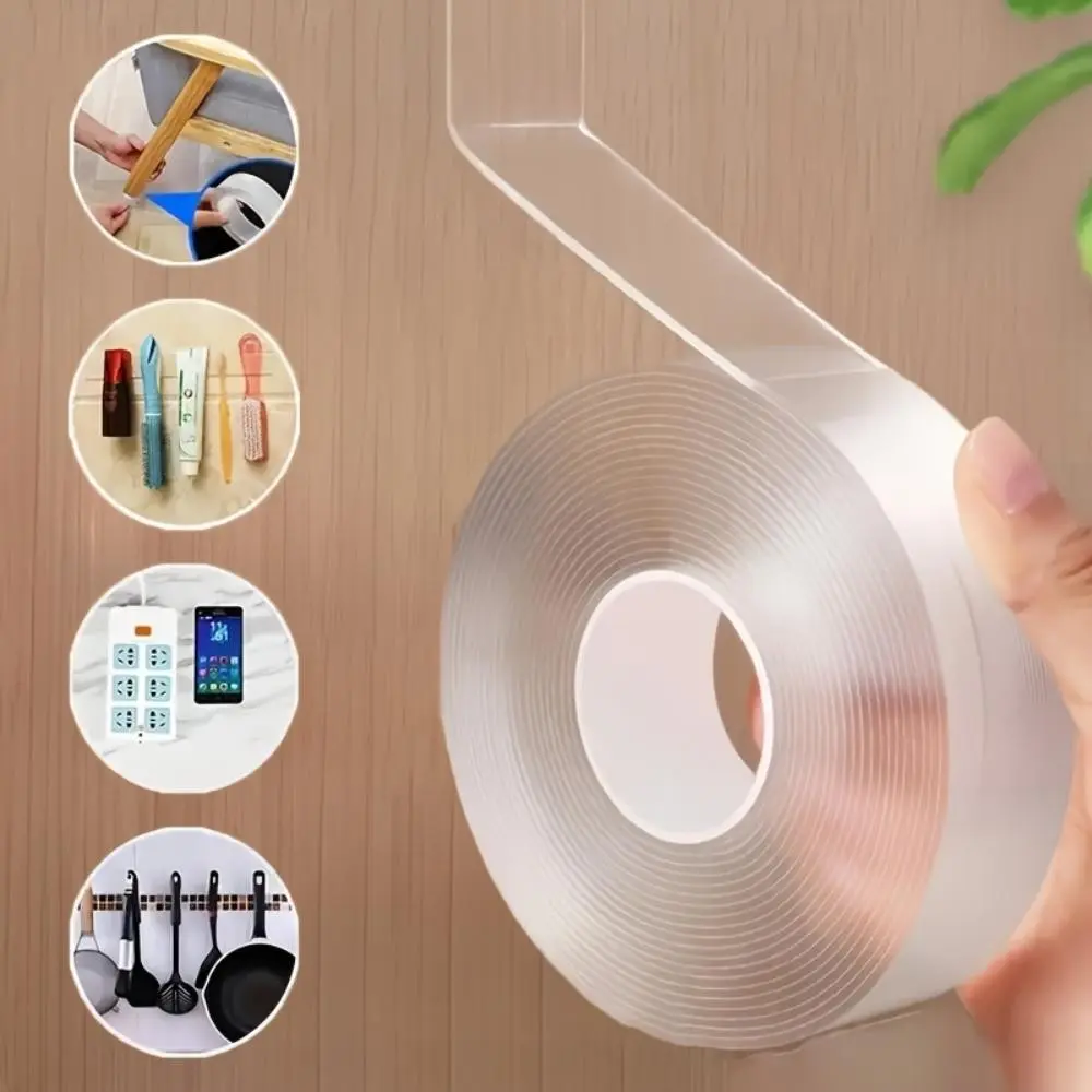 Reusable Washable Dual-Sided Nano Tape, Invisible Strong Adhesive, Multi-Functional Home Organization, Kitchen Bathroom, Christmas Decor, Halloween Props, High Bond Adhesive