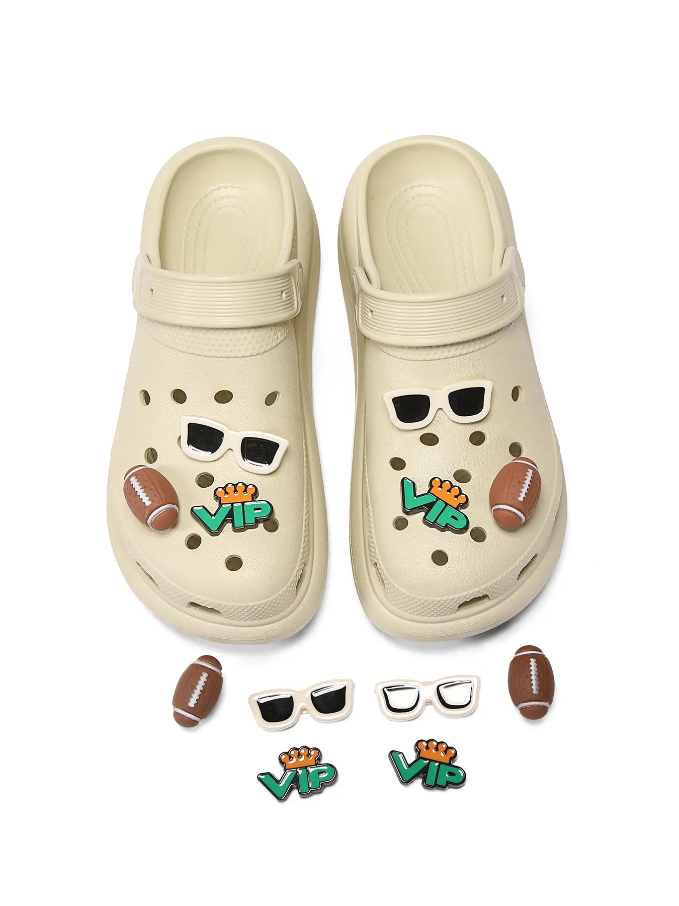Football Theme Slippers, Adjustable Heel Strap, Breathable Eva Sole, Sporty Style, All-Season Wear, Ideal for Outdoor Activities