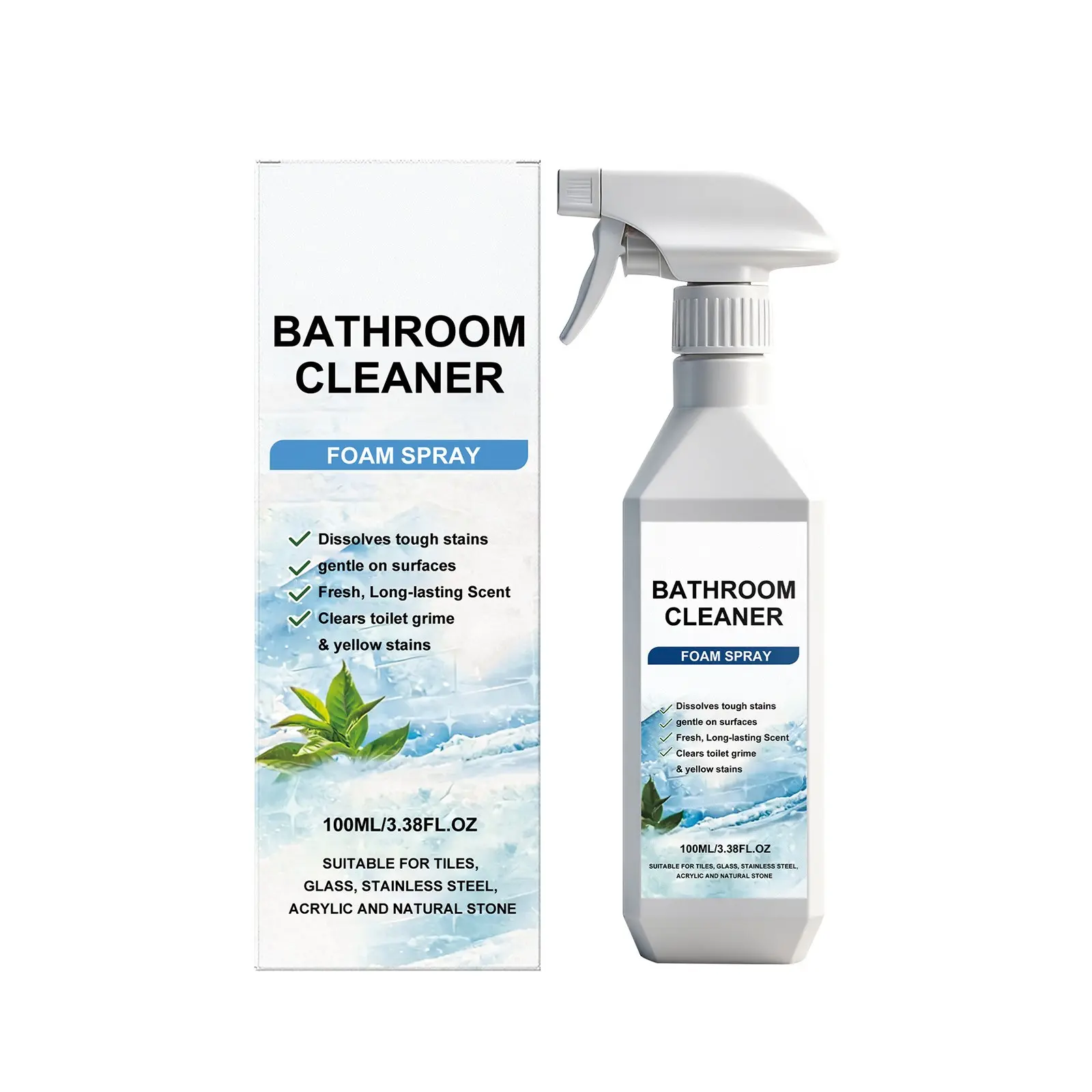 Bathroom Cleaner Spray, Multi-Functional Daily Cleaning Agent, Fresh Scent, Easy-To-Use, Ideal for Bathroom and Toilet Maintenance