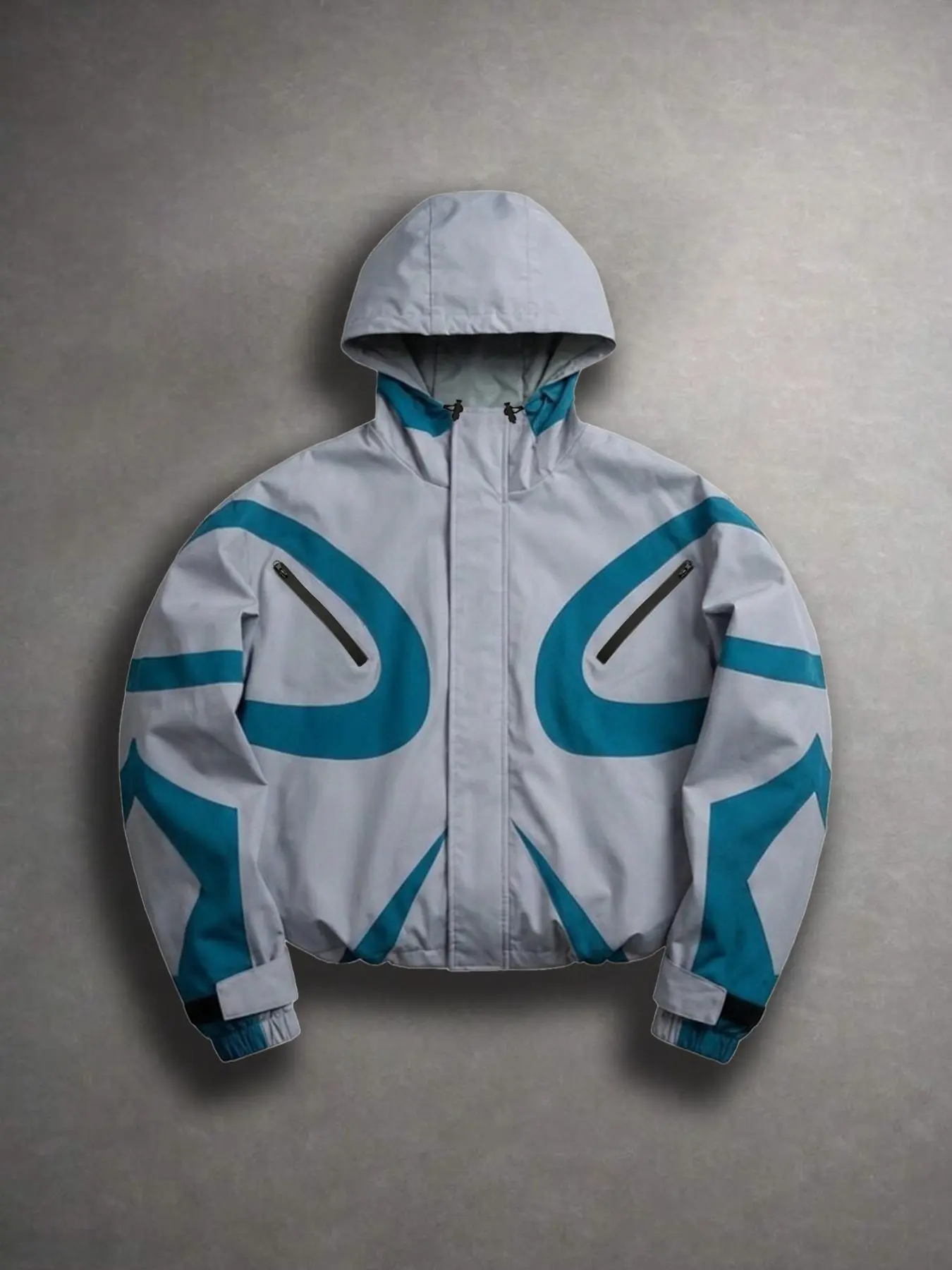 Men's Fall Winter Casual Hooded Jacket, Windproof Waterproof, Colorblock Long Sleeve, Street Style, Outdoor Urban Wear, Youthful Retro, Casual Streetwear Jacket